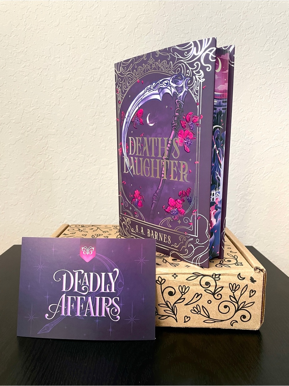 FairyLoot Romantasy Box April 2026 Death's Daughter by S.A. Barnes